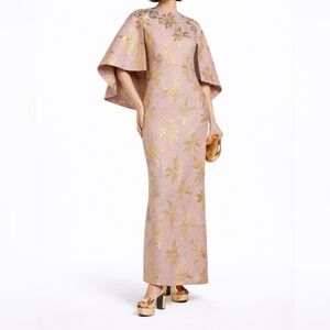 Dice Kayek Light Purple & Gold Brocade Maxi Dress – FR 38 – New With Tags